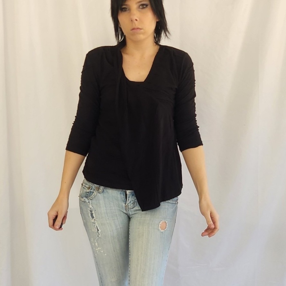 Tribal Black Textured Top